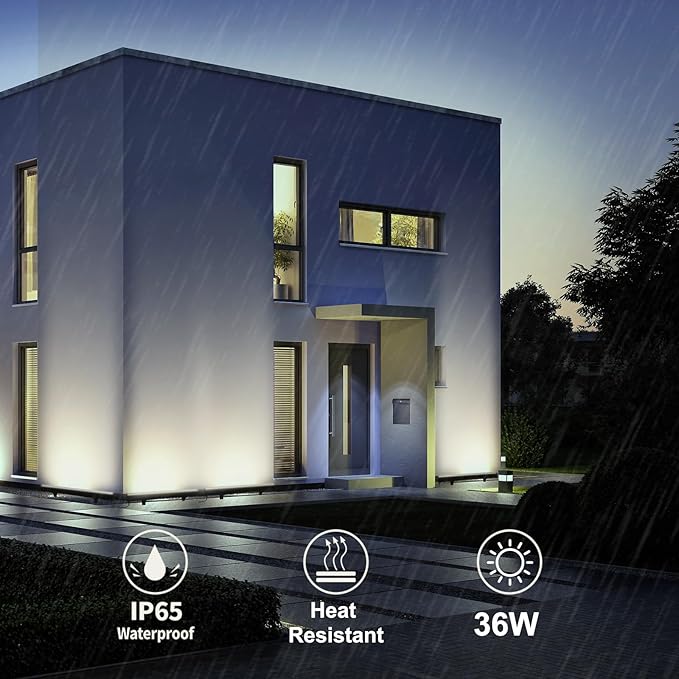 36W LED Wall Washer Lights, 4000K Neutural White Linear Flood Light, 3.2ft/40 120V LED Light Bar, IP65 Waterproof Outdoor LED Wall Washer Lights for Landscape, Church, Ads, Yard, Garden