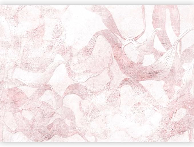 artgeist Wall Mural Faux Cement 154x110 in - Peel and Stick Self-Adhesive Wallpaper Removable Large Sticker Foil Wall Decor Print Design Mural Abstract Beige Rosy f-A-10118-a-b