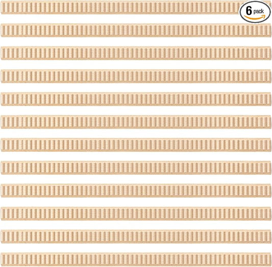 Nuanchu 12 Pcs Unfinished 3D Decorative Wood Trim Molding 15.75inch Decorative Wood Molding Cute DIY Trim for Home Wall Cabinet Shelf Window Door(Wavy,20mm)