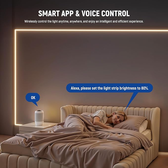 NEEWER 9.84ft/3m LED Strip Lights Front Lit, Smart AI RGB Cuttable Neon Rope Light, App Control Color Changing for Bedroom Gaming Room Studio Home Classroom Wall Outdoor Outside Waterproof Decor, NS01