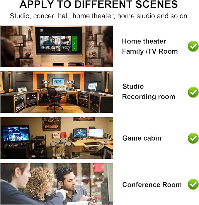 JBER 24 Pack 2" X 12" X 12" Acoustic Foam Panels,Soundproofing Wall Studio Foam Panels Wedges,Sound Insulation Absorbing Acoustic Treatment,9 Blocks Beveled Square Fireproof Design - Black