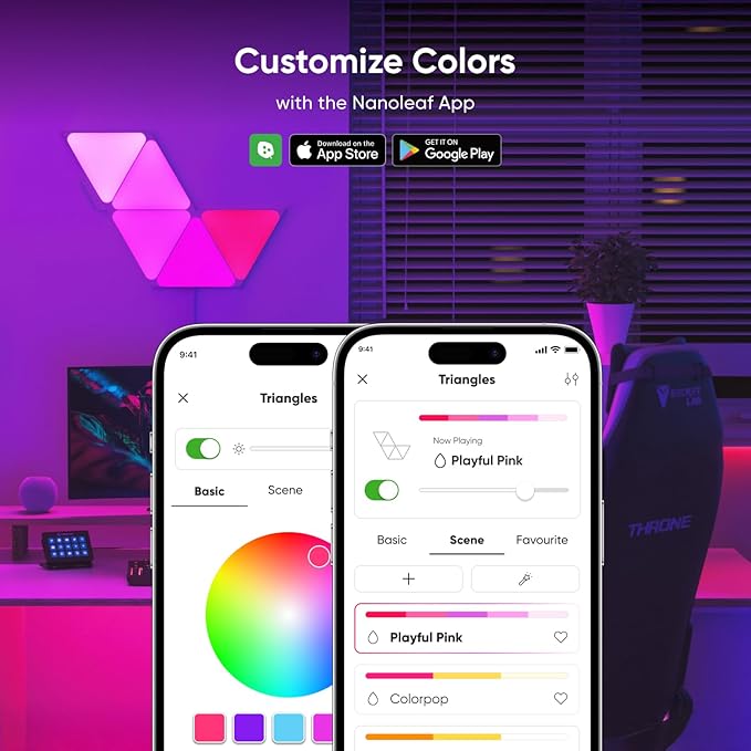 nanoleaf NL477003TW7P Triangles Smarter Kit (7 Panels) - Multicolor