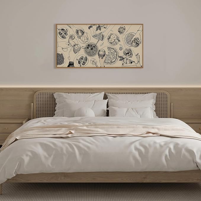 Ausril Cheers Bar Wall Art Framed Canvas Set - Vintage Drink Cocktail Painting, Modern Party Decor, Abstract Friend Pub Prints for Kitchen, Dinning Room, Restaurant, Living Room, Bar - 20x40 Inch