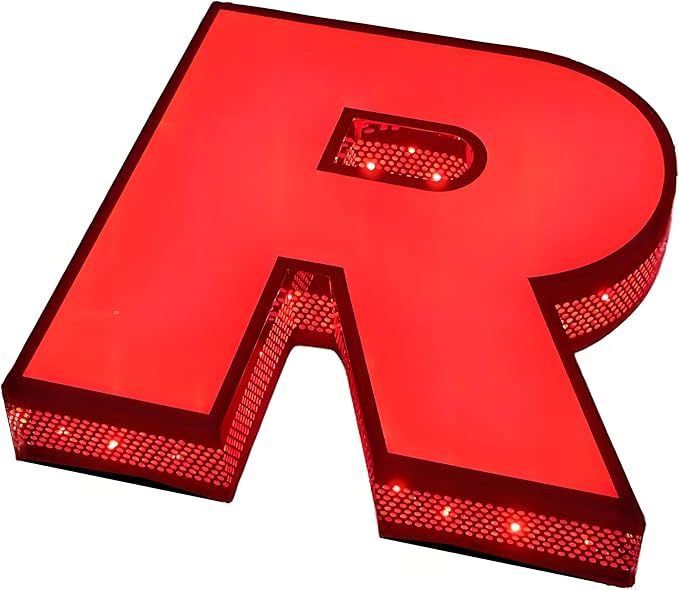 jimeiguang Custom Exterior LED Channel Letters 8 to 25 inches Tall Large Letter Bright Lighted Logo for Storefront Business Sign Building Signs (16 letters)