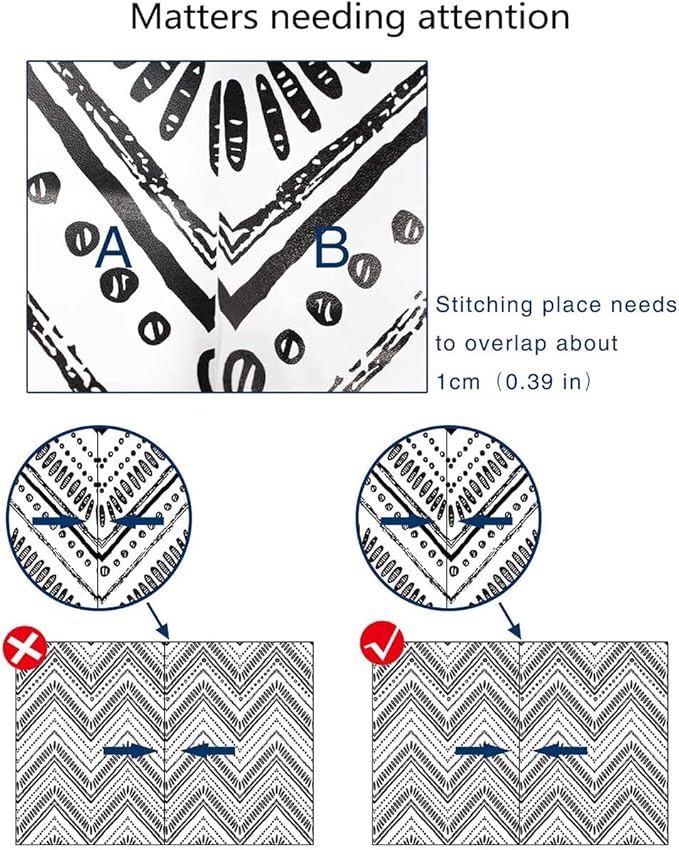 MulYeeh 17.5'' x 236'' Peel and Stick Wallpaper Modern Circle Oval Stripe Black White Wallpaper Self-Adhesive Removable Wall Covering Prepasted Decorative