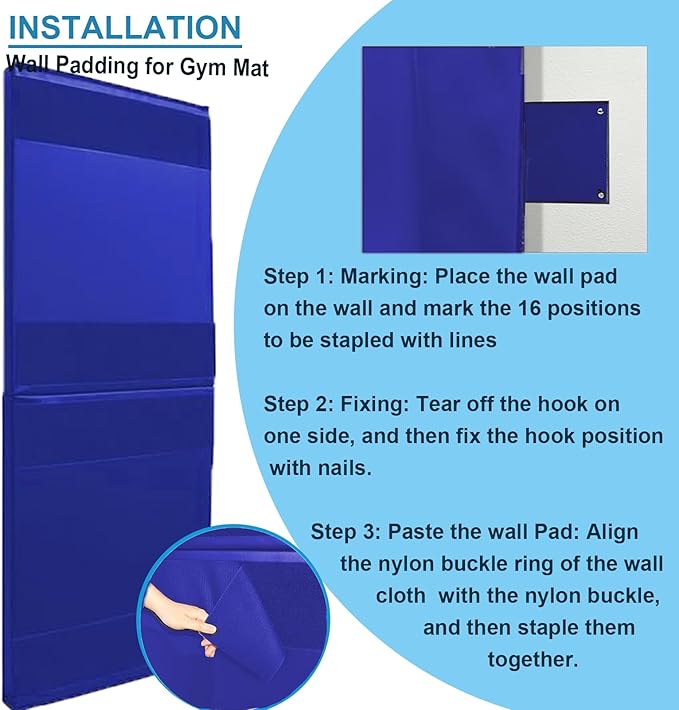 Basketball Wall Panels, 2" Thick Wall Pads for Gym, Gym Wall Padding with Waterproof Leather, Anti Collision Padded Foam Mat Protection for Kids Basketball Hoops