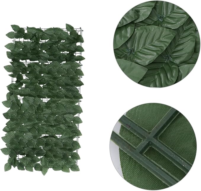 Artificial Leaf Garden Fence Panel Green Privacy Hedge Screen for Balcony Terrace Wedding Wall Outdoor Decorative Faux Leaf Privacy Fence