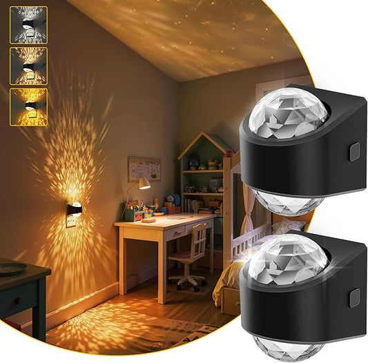 L LOHAS LED Night Lights Plug into Wall 2 Pack,Night Light for Kids with Dusk to Dawn Sensor,1600K/3000K/5000K Projector Light for Kids Playroom Home Theater Party