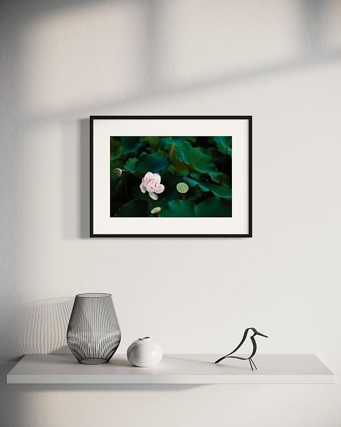 Oriental Beauty: Stunning Feng Shui Landscape Wall Art Prints for Home Decor in 3 Sizes (Serenity of a Lotus Blossom, 12" x 18")