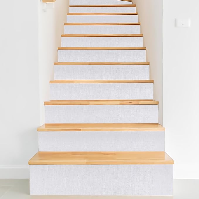 CAX Grasscloth Peel and Stick Wallpaper White Contact Paper 15.7"x472" White Grasscloth Wallpaper Self-Adhesive Removable Wall Paper Waterproof Faux Linen Wall Papers for Living Room Bed Room Cabinets