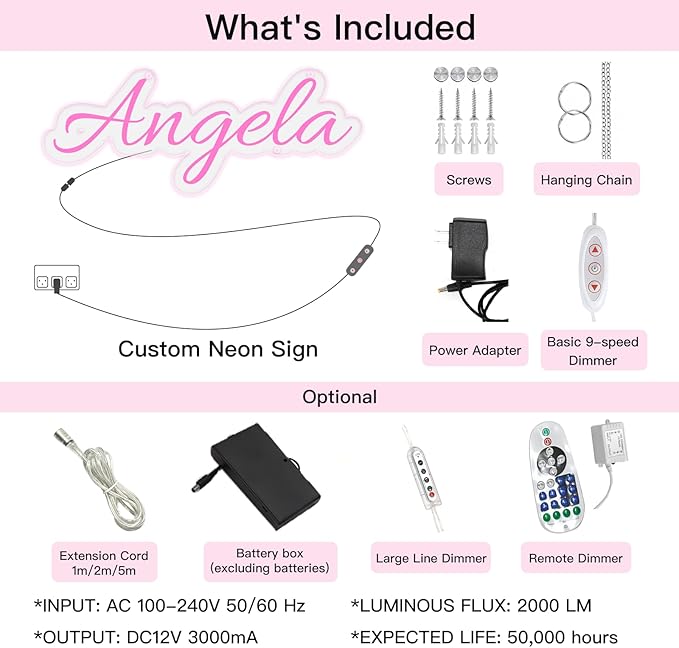 Neon Signs for Wall Decor Custom Neon Led Sign Personalized for Bedroom Customizable Light Up Neon Name Sign Wedding Birthday Business Bar Christmas Decorations Customized Gift