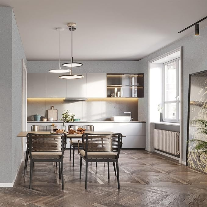 17.51in x400in Grey Wallpaper Peel and Stick Removable Modern Grey Contact Paper Self Adhesive Textured Decorative Wall Covering Bathroom Kitchen Cabinet Upgrade Thicker