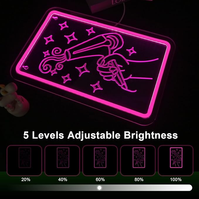 Lucunstar Pink Neon Sign Hair LED Light Beauty Salon Hair Salon Decor Led Neon Business Lights for Barbers Studio Decoration for Beauty Shop