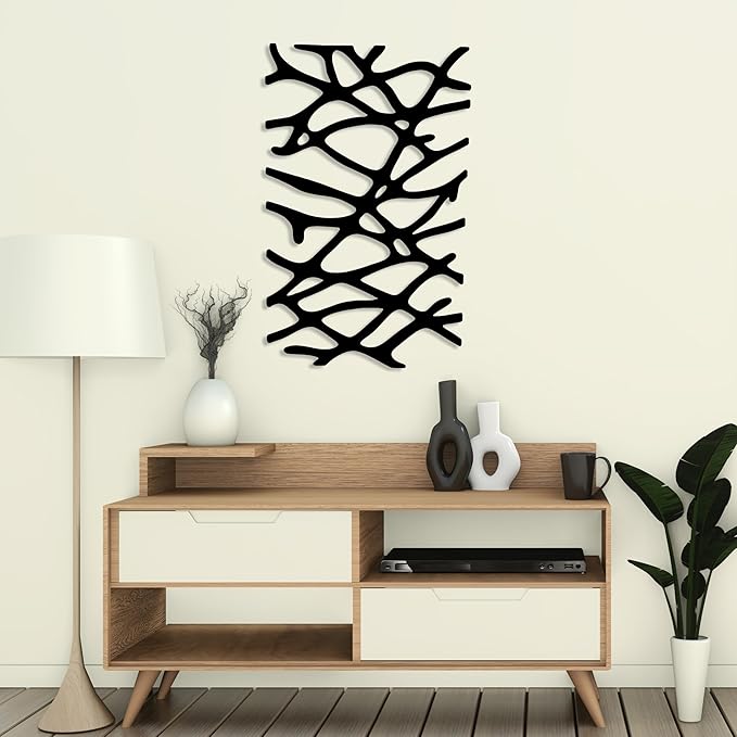 Modern Luxury Metal Wall Art, Large Abstract Geometric Steel Sculpture, Mid Century Wall Decor, Above Bed Decoration, Geometric Wall Decor for Living Room, Contemporary Home Accent, Housewarming Gift