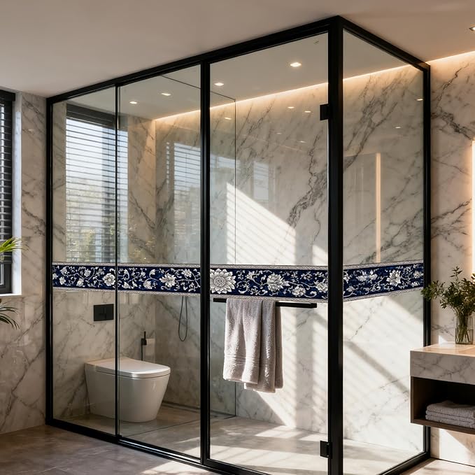 Nuxovilar Wallpaper Border Peel and Stick, Vintage Floral Pattern Self-Adhesive Wallpaper, PVC Material 3.94×16.4 Ft, Decorative for Living Room, Bedroom, Home Renovation