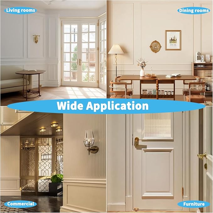 Art3d Pre-Cut Wall Molding Set of 3 pcs, Ready-to-Assemble Wainscoting Panels for Interior Wall Décor Living Room Bedroom Accent Wall - Installed with Glue, 3 Frames