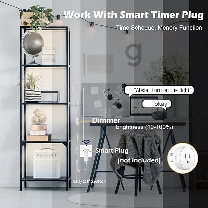 Cefrank V-Shape Under Cabinet Lighting Kit - 4pcs Sleeker 12" Dimmable LED Light Bars for Showcase Shelf Seamless Illumination - 1200lm, 12W - Pure White (6000K)