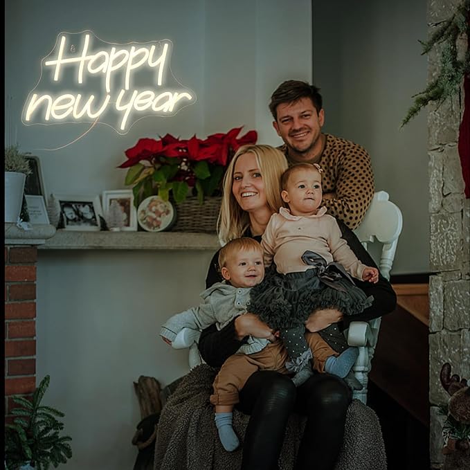 Neon Sign Warm White Letter LED Lights Letter Neon Signs for Wall Decor Dimmable Light up Signs for Home, Bedroom Room Winter Party Favor