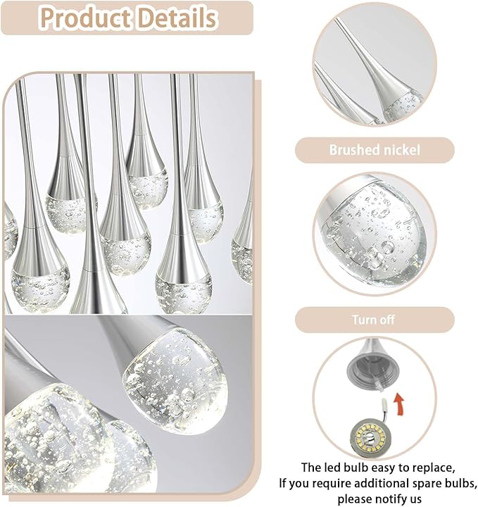 150in High Ceiling Chandelier for Foyer Entrance 36-Light Crystal Silver Chandelier Light Fixture Large Ceiling Light for Living Room Staircase Hallway Dining Room