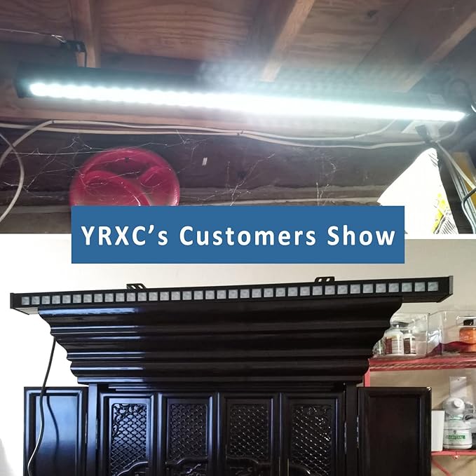 New Upgraded Wall Washer LED Lights with 10x60° Wide Angle, 36W 5000K Daylight Wall Washer Light, IP65 Waterproof Outdoor Indoor Bar Lights, 120V LED Light Bar for Display Sign Wall Lighting