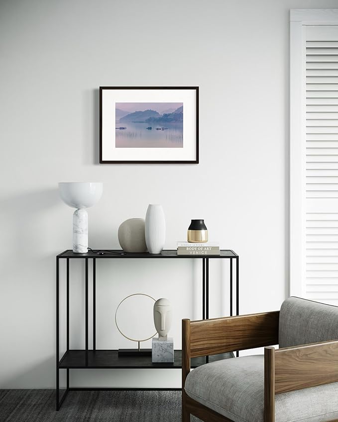 Oriental Beauty: Stunning Feng Shui Landscape Wall Art Prints for Home Decor in 3 Sizes (Misty Reflections: Serenity on a Mountain Lake, 12" x 18")