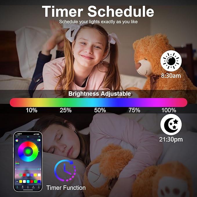 8 Pack RGB Hexagon Led Lights Wall Panels, Music Sync Color Changing Circle Lights, Hexagon Lamp with Remote Control & App Control, Led Shape Hex Light for Bedroom Gamers PlayStation Decor