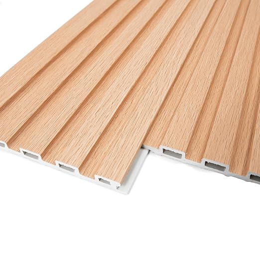 Art3d WPC Slat Wall Panels, 8-Pack 108 x 6 Inch 3D Wall Accents for Interior Wall Decor, Living Room, Bedroom, Boxwood