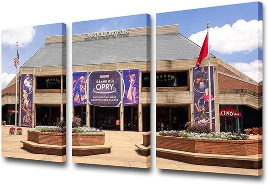 Native American Decor Tennessee Skyline Paintings Cityscape Pictures United States Wall Art 3 Piece Canvas Home Decor for Living Room Bedroom Gallery Wrapped Stretched Ready to Hang - 24‘’x12‘’x3