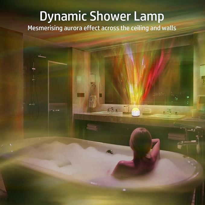 Northern Lights Projector, Rechargeable 16 Color Aurora Night Light Projector Mood Lighting with Dimmable & Remote Control for Bedroom Kids Teen Girl Gift Room Decor