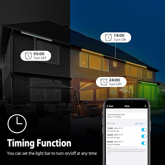 168W Smart LED Wall Washer Light, RGBCW CCT LED Light Bar with Group and Individual Control, Timing, Music Sync Modes, 120V Waterproof Linear Flood Lights for Outdoor & Indoor Lighting Projects