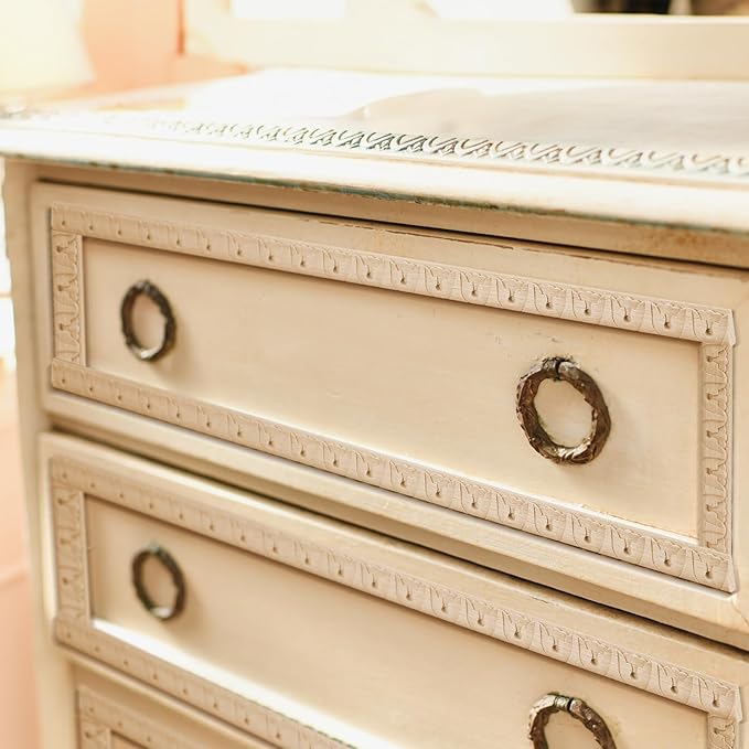 Nuanchu 12 Pcs Unfinished 3D Decorative Wood Trim Molding 15.75inch Decorative Wood Molding Cute DIY Trim for Home Wall Cabinet Shelf Window Door(Bead,12mm)