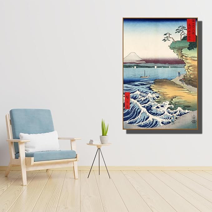 OKRA Utagawa Hiroshige Poster - Traditional Japanese Paintings - Famous Sea Paintings - Famous Japanese Paintings - Cool Home Decor for Living Room Hotel Kitchen - Unframed