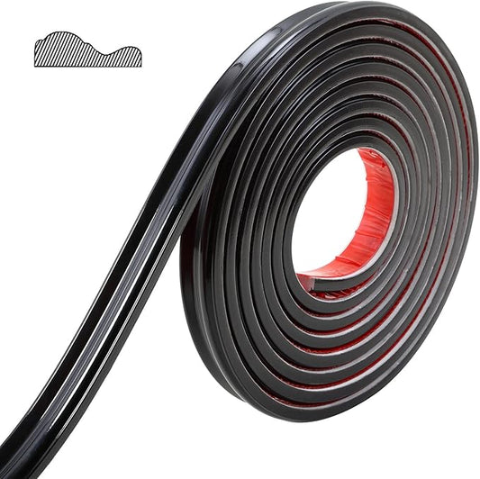 Black Molding Trim Chair Rail Panel Moulding | Peel and Stick Self-Adhesive Design | DIY Home Decor on The Cabinet Door Mirror Frame, 9.8 ft x 1.3 in