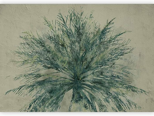 artgeist Wall Mural Palme 154x110 in - Peel and Stick Self-Adhesive Wallpaper Removable Large Sticker Foil Wall Decor Print Picture Design Concrete Nature Tree Jungle Beige b-A-10176-a-a