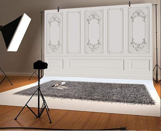 Leyiyi 12x8ft Vintage Room Inside Backdrop European Frame Modern House French Castle Cementery Wall Retro Style Photo Background Cowboy Kids Birthday Portrait Studio Prop Vinyl Wallpaper