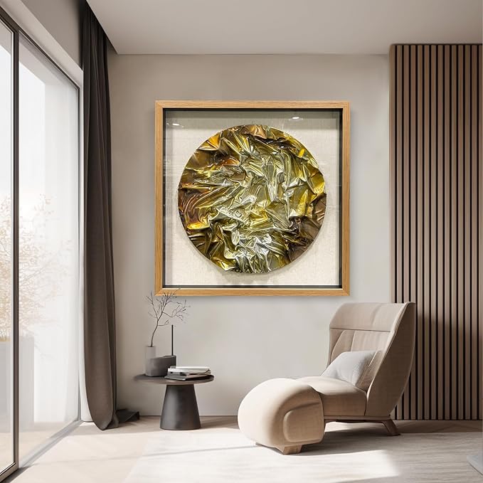 LIUZEYUE - Hand crafted leather Artwork 3D Wall Artwall decorations for living room 59"x59"
