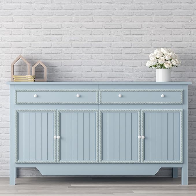 15-Pack 15.75" Unfinished Wood Ovolo Trim - Easy to Paint, Cute Decorative Molding DIY Craft for Furniture Frame, Mirror Edge, Wall, Door, Closet, Dresser, Shelf