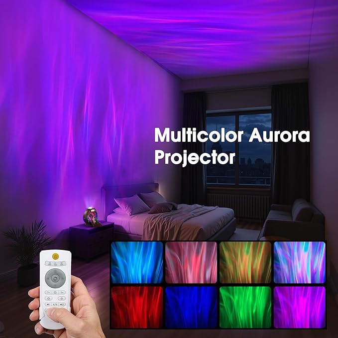 L LOHAS LED Galaxy Projector Night Light, Space Portal Night Light with Static Electricity Ball with Stargate, White Noise Sound Machine, Bluetooth Music, Clock/Timing Globe Lamp for Bedroom