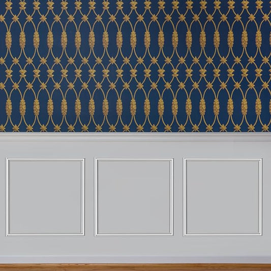 COUKIU Pre-Cut 3 Set Peel and Stick Wall Molding Trim Kit, 20" x20" Premade Wainscoting Panels, Self Adhesive Moulding Panel for Interior Walls Picture Frame