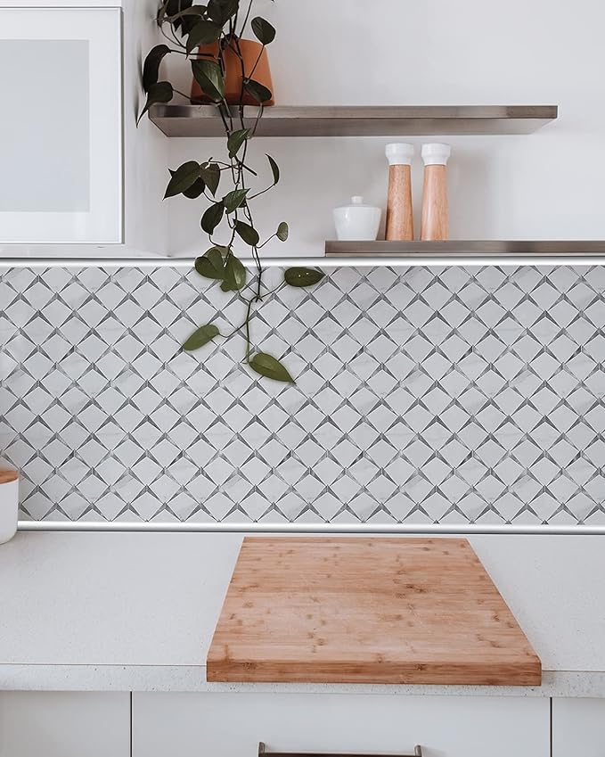 Art3d 10 Ft Peel and Stick Trim for Backsplash Tile Edge, Self-Adhesive Liner for Corner Decor in Silver