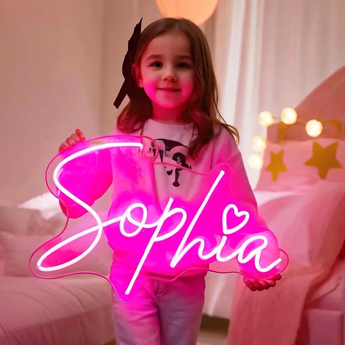 Neon Sign Customizable for Holiday Gift Custom Neon Sign for Christmas Decor or Personalized Gift to Kids (Small Size:10"-18")