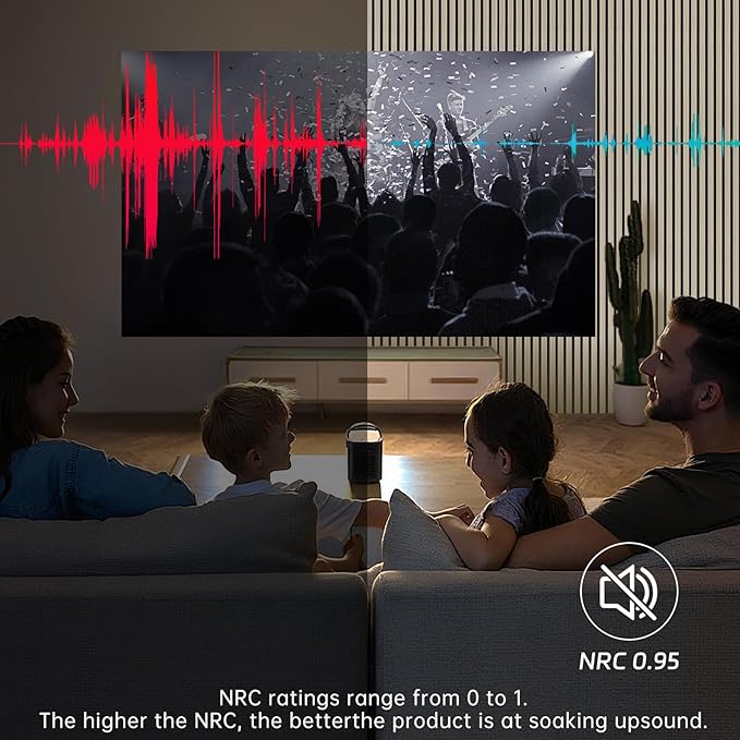 4 Pack 94.5" × 11" Wood Panels for Wall, Acoustic Soundproof Wall Slat Panels, 3D Wall Panels for Home Office Decoration,Natural Oak