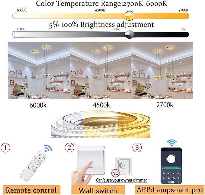 Led 7.8" Gold Ring Crystal Chandelier, Modern Dimmable Chandeliers Lighting and Hanging Adjustable, LED Round Ceiling Light Fixtures for Dining Room Living Room