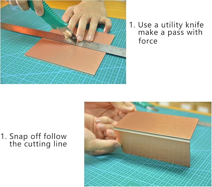 Aluminum Peel and Stick Backsplash Tile Panels - 3"x6" Brushed Copper Kitchen Wall Decor, 40-Pack (Copper Color)