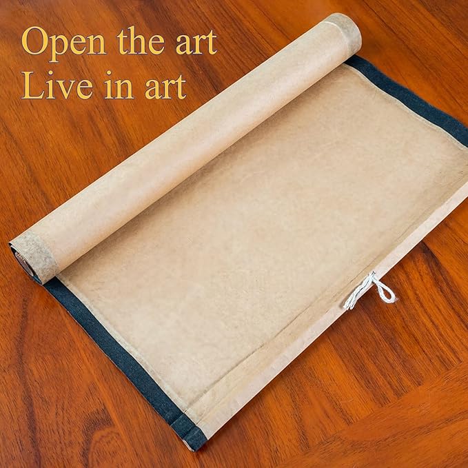 CIFIBIFUN Wall Asia Art Prints Posters,4 Panels Qi Baishi Shrimp China Ink Painting Replica Paper Scroll, Home Walls Decor Chinese Painting