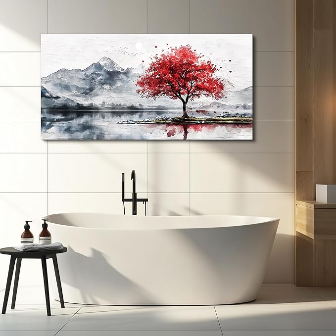 MHARTK66 60x30 Wall Art Home Wall Decor For Living Room Large Canvas Wall Art Bedroom Country Landscapes Wall Pictures Black And White Poster For Dining Room Modern Office Art Work Painting Prints