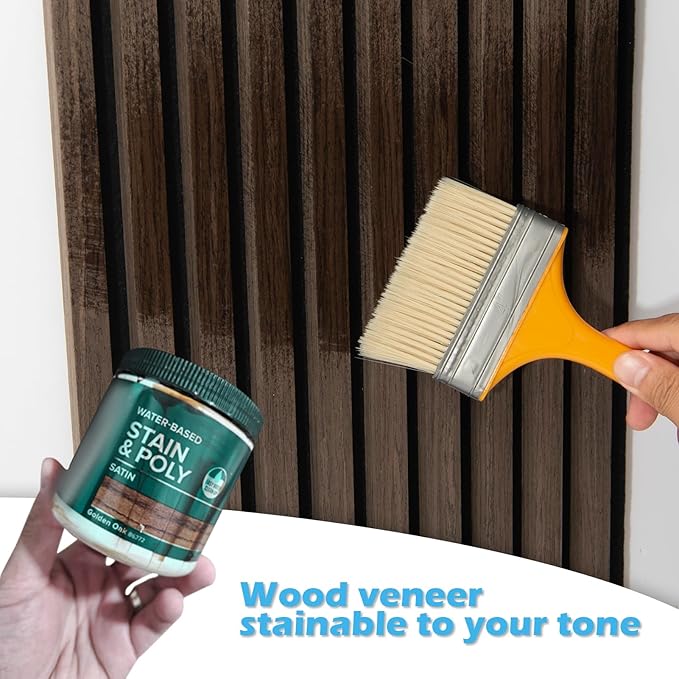 Art3d 2-Pack 108" x 12" Acoustic Wood Panels for Wall, Soundproof Wood Slat Panel for Wall and Ceiling, 3D Fluted Sound Absorbing Paneling for Interior Wall Decor, Living Room, Bedroom - Walnut