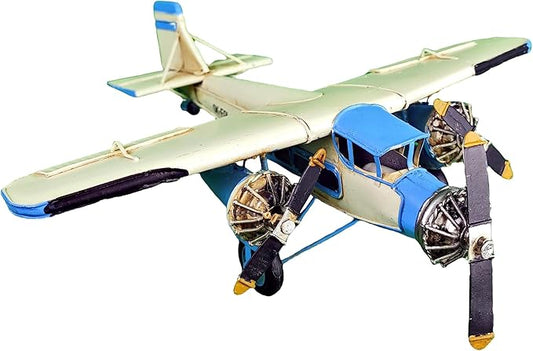 Vintage Metal Model Airplane Decoration in Durable Iron Vintage Style Airplane Model Home Wall Decor Wall Sculpture Desktop Ornament