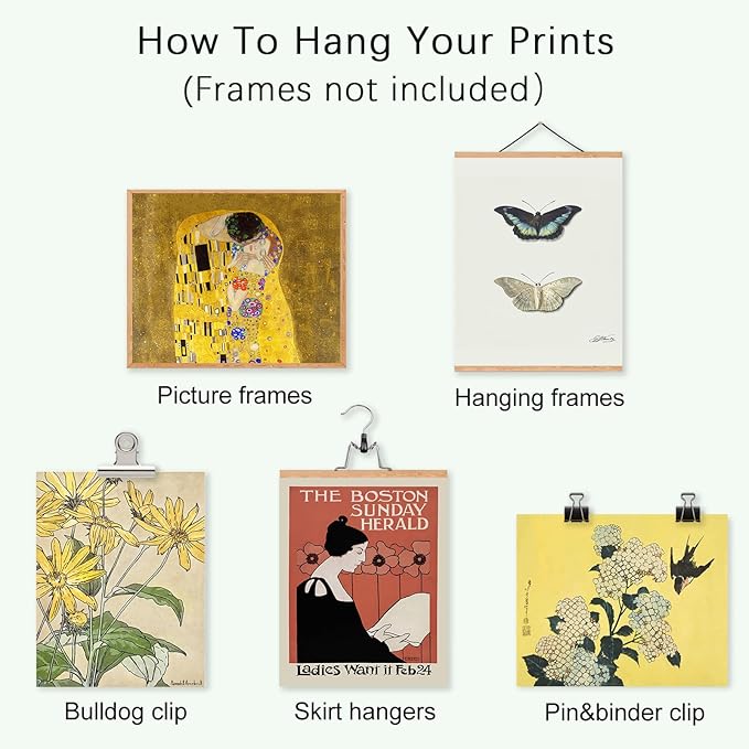 KBKBART Eclectic Wall Art Decor, 10 PCS Colorful Eclectic Wall Decor for Bedroom, Posters for Room Aesthetic, Funky Home Decor Gallery Wall Art Prints, Maximalism Famous Artist Painting