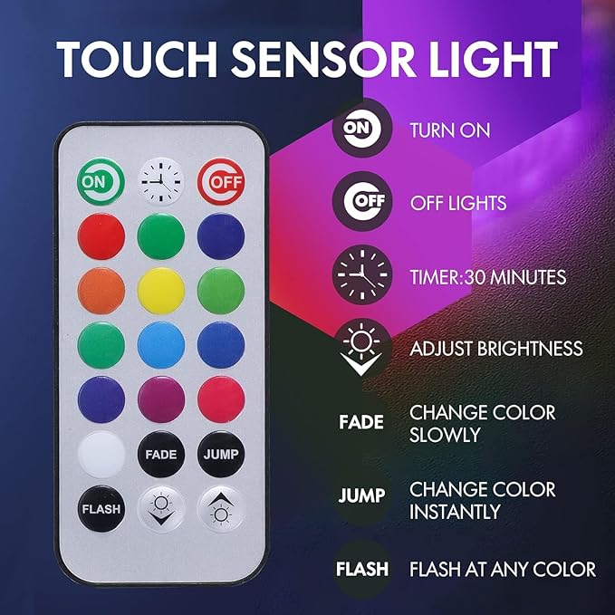 10 Pack Hexagon Light Panels - Smart RGB Hexagon LED Lights Wall Lights Remote Control Lights for Lving Room, Bedrooms, DIY Lovers, Gifts, Gaming Room, Kids